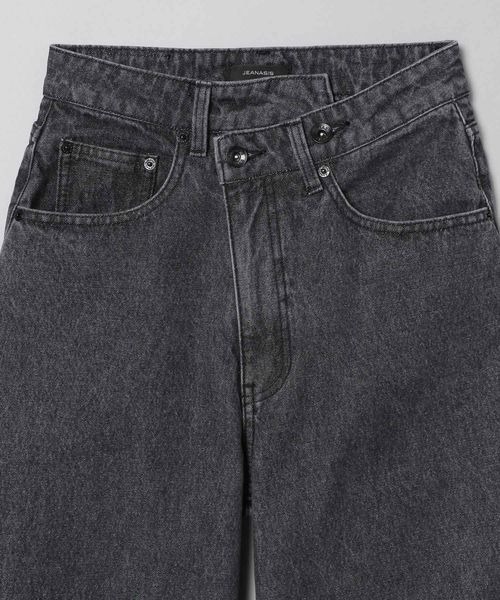 JEANASIS（ジーナシス）の「ワイドカーブデニムパンツ/181385（デニムパンツ・レディース・ブラック/ブルー・SMALL/MEDIUM）」の4枚目の写真