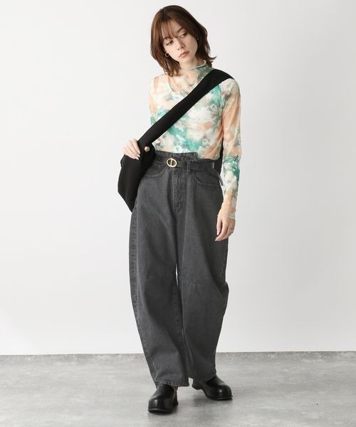 JEANASIS（ジーナシス）の「ワイドカーブデニムパンツ/181385（デニムパンツ・レディース・ブラック/ブルー・SMALL/MEDIUM）」の18枚目の写真