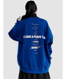 裏起毛message design sweat / 裏起毛メッセージデザインスウェット(Ai select)