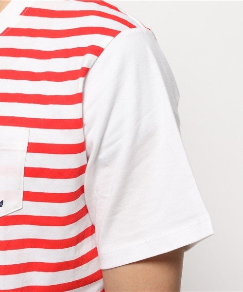 OUTLET(アウトレット)の「【CIAOPANIC TYPY】切替プリントボーダーポケTee(Tシャツ/カットソー・メンズ・レッド/イエロー・LARGE/SMALL)」の7枚目の写真