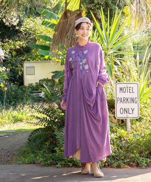 チャイハネ(チャイハネ)の「【チャイハネ】スナール変形ワンピース(ワンピース・レディース・ベージュ/チャコール/パープル/ブルー・FREE)」の16枚目の写真