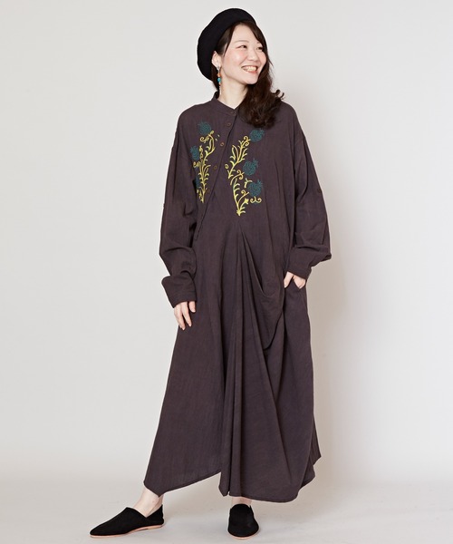 チャイハネ(チャイハネ)の「【チャイハネ】スナール変形ワンピース(ワンピース・レディース・ベージュ/チャコール/パープル/ブルー・FREE)」の18枚目の写真