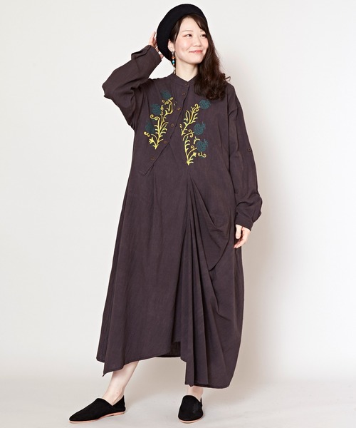 チャイハネ(チャイハネ)の「【チャイハネ】スナール変形ワンピース(ワンピース・レディース・ベージュ/チャコール/パープル/ブルー・FREE)」の21枚目の写真