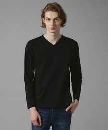 TCトリコットストレッチ Vネック 長袖Tシャツ