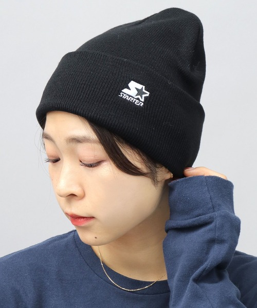 STARTER（スターター）の「ロゴ刺繍 ネームタグ ニットワッチ（ニットキャップ/ビーニー・レディース・ブラック系その他/ブラック系その他2/ブラック系その他3/ブラック系その他4/ブラック系その他5/ブラック系その他6・FREE）」の5枚目の写真