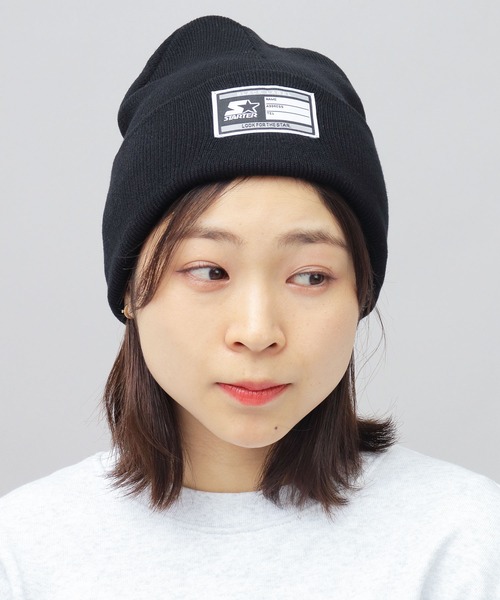 STARTER（スターター）の「ロゴ刺繍 ネームタグ ニットワッチ（ニットキャップ/ビーニー・レディース・ブラック系その他/ブラック系その他2/ブラック系その他3/ブラック系その他4/ブラック系その他5/ブラック系その他6・FREE）」の12枚目の写真