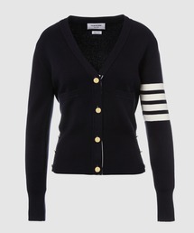 THOM BROWNE | CLASSIC MILANO STITCH CARDIGAN W/ 4 BAR IN COTTON CREPE(カーディガン/ボレロ)