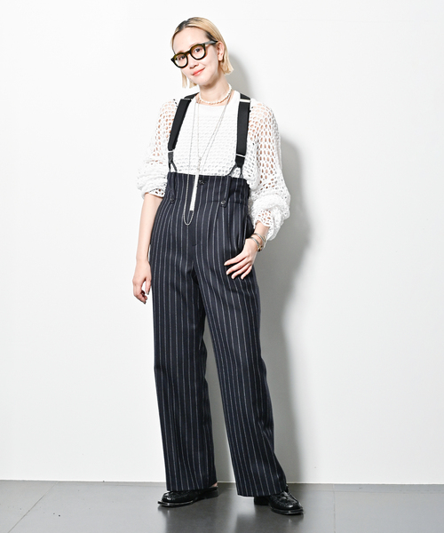CITYSHOP(シティーショップ)の「MESH PULLOVER:ニット(ニット/セーター・レディース・ブラック/ホワイト/イエロー・FREE)」の7枚目の写真
