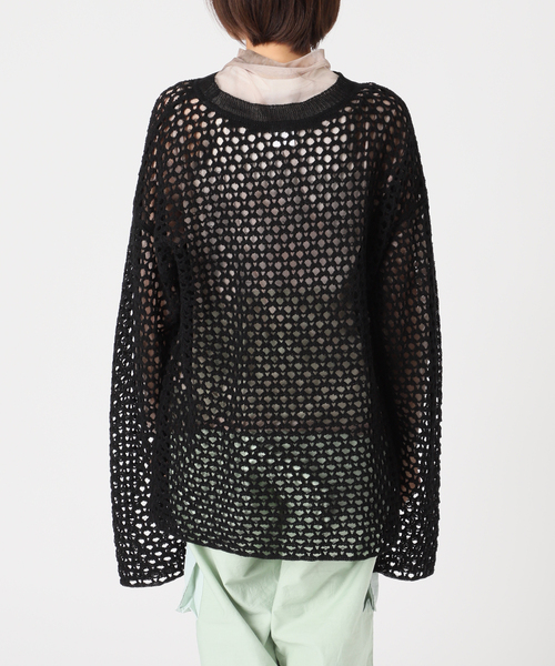 CITYSHOP(シティーショップ)の「MESH PULLOVER:ニット(ニット/セーター・レディース・ブラック/ホワイト/イエロー・FREE)」の18枚目の写真
