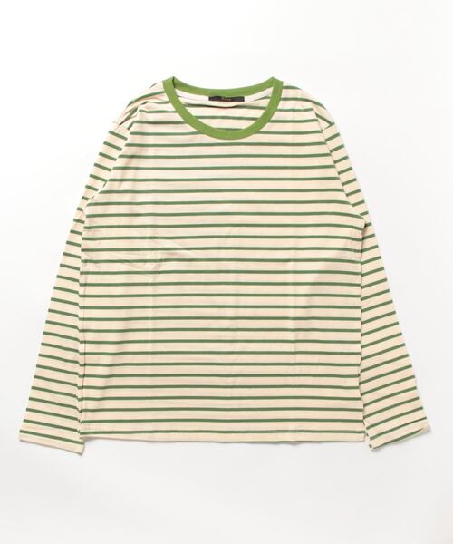 Ritzy(リッツィー)の「ボーダークルーネックリンガーロンT(Tシャツ/カットソー・レディース・ライトグリーン/レッド/グリーン/ネイビー・M/L)」の20枚目の写真