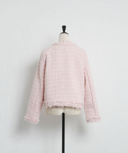 tocco closet（トッコ クローゼット）の「ノーカラーフリンジツイード