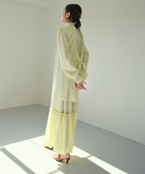 Ray BEAMS(レイビームス)の「RBS / バック レイヤード ワンピース(ワンピース・レディース・ブラック/クリーム・ONE SIZE)」の1枚目の写真