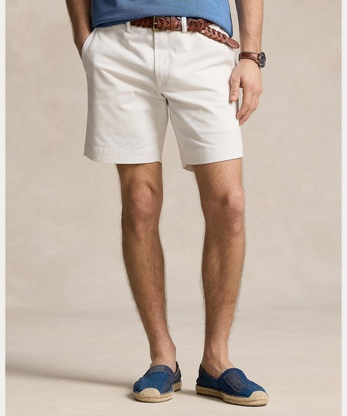 POLO RALPH LAUREN(ポロ ラルフ ローレン)の「8インチ ストレッチ ストレート フィット チノ ショートパンツ(チノパンツ・メンズ・ホワイト・28/44/38/40/30/36/34/32/42)」の5枚目の写真