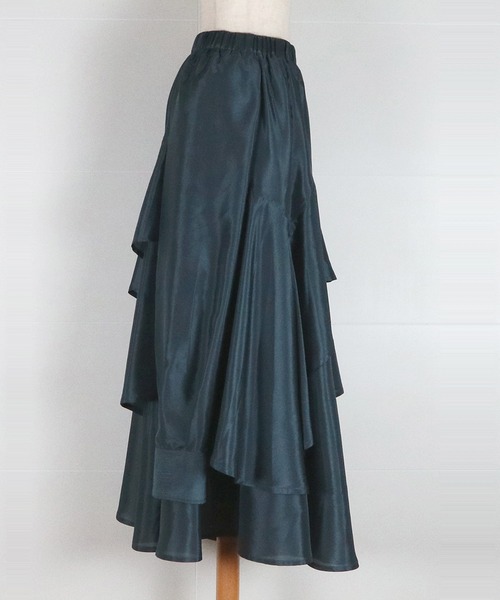 AULA AILA（アウラアイラ）の「3WAYティアードスカート（スカート・レディース・チャコールグレー/パープル/グリーン・1/0）」の8枚目の写真