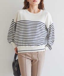 AMERICAN HOLIC | 袖ボリュームボーダーニットプルオーバー(ニット/セーター)