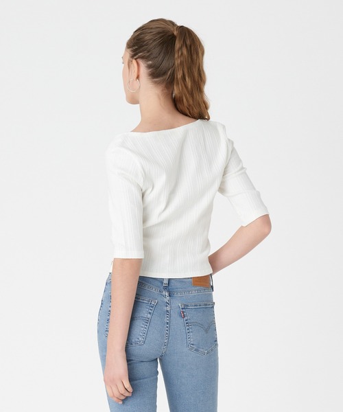 Levi's(リーバイス)の「Levi's/リーバイス DRY GOODS カーディガントップス ホワイト SUGAR SWIZZLE(カーディガン/ボレロ・レディース・マルチ・M/S/XS)」の5枚目の写真