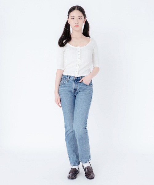 Levi's(リーバイス)の「Levi's/リーバイス DRY GOODS カーディガントップス ホワイト SUGAR SWIZZLE(カーディガン/ボレロ・レディース・マルチ・M/S/XS)」の10枚目の写真