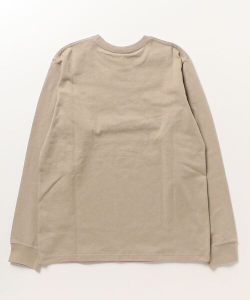 THE NORTH FACE（ザノースフェイス）の「ザ ノース フェイス THE NORTH FACE L/S Nuptse Cotton Tee_ロングスリーブヌプシコットンティー（Tシャツ/カットソー・レディース・サンドグレー/ブラック/オフホワイト・L/M）」の4枚目の写真