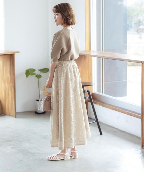 titivate（ティティベイト）の「クロシェレースフレアスカート