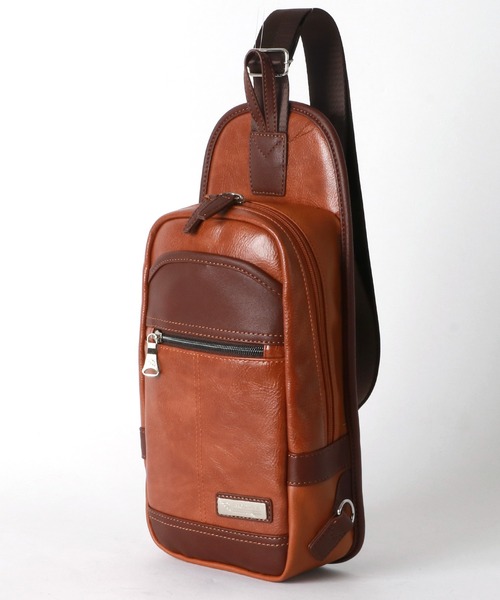 Arnold Palmer（アーノルドパーマー）の「Arnold Palmer/アーノルドパーマー PUレザー ボディーバック（ボディバッグ/ウエストポーチ・メンズ・ネイビー/ブラウン/ブルー/ブラック・FREE）」の2枚目の写真