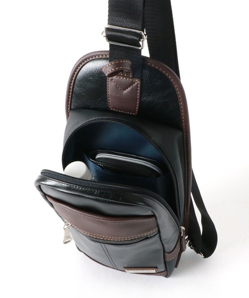 Arnold Palmer（アーノルドパーマー）の「Arnold Palmer/アーノルドパーマー PUレザー ボディーバック（ボディバッグ/ウエストポーチ・メンズ・ネイビー/ブラウン/ブルー/ブラック・FREE）」の14枚目の写真