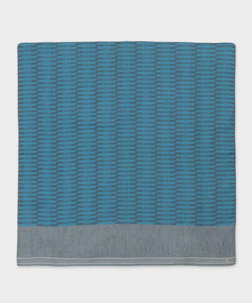 LANVIN en Bleu(ランバンオンブルー)の「ウェーブデザイン ハンカチ(ハンカチ/ハンドタオル・メンズ・ネイビー/グレー/サックスブルー・FREE)」の3枚目の写真