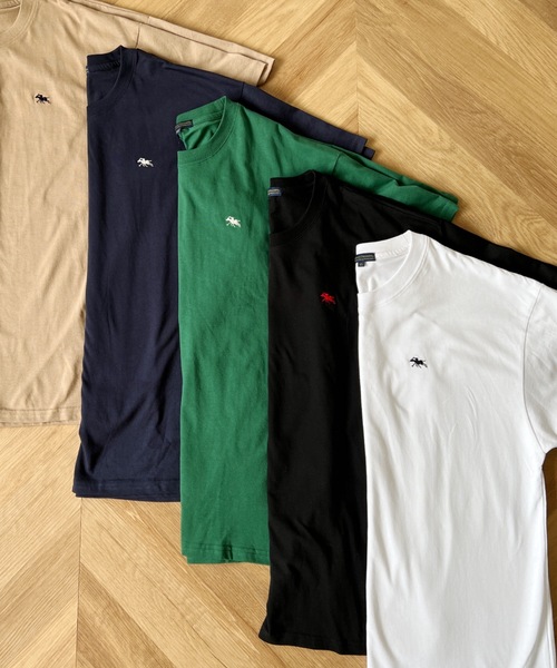 POLOCHAMPS（ポロチャンプス）の「【POLOCHAMPS/ポロチャンプス】 別注 オーバーサイズ ワンポイント刺繍 クルーネック半袖Tシャツ（Tシャツ/カットソー・レディース・ネイビー/ベージュ/ホワイト/ブラック/ダークグリーン・L/XL/M）」の18枚目の写真