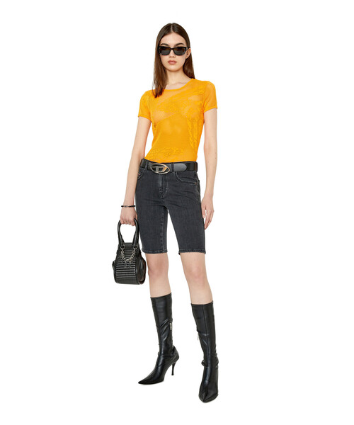 DIESEL メッシュディテール 長袖トップス レディース ディーゼル(DIESEL) レディースシャツ・ブラウス | 通販・人気