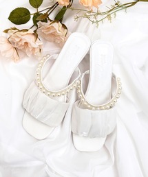 INGNI | パール×シフォンキトゥンヒールサンダル(サンダル)