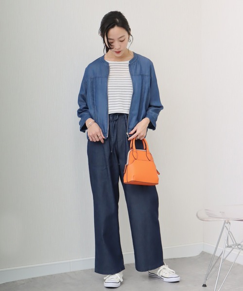 libelle more（リベル モア）の「《ウォッシャブル》リヨセルデニムハイネックブルゾン（デニムジャケット・レディース・ブルー/インディゴブルー/サックスブルー・L/M）」の21枚目の写真