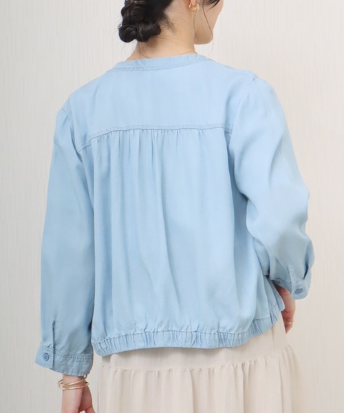 libelle more（リベル モア）の「《ウォッシャブル》リヨセルデニムハイネックブルゾン（デニムジャケット・レディース・ブルー/インディゴブルー/サックスブルー・L/M）」の14枚目の写真