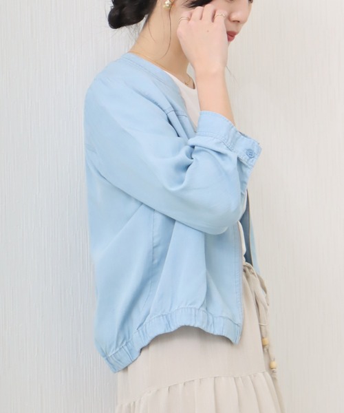 libelle more（リベル モア）の「《ウォッシャブル》リヨセルデニムハイネックブルゾン（デニムジャケット・レディース・ブルー/インディゴブルー/サックスブルー・L/M）」の15枚目の写真