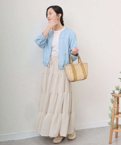 libelle more（リベル モア）の「《ウォッシャブル》リヨセルデニムハイネックブルゾン（デニムジャケット・レディース・ブルー/インディゴブルー/サックスブルー・L/M）」の11枚目の写真