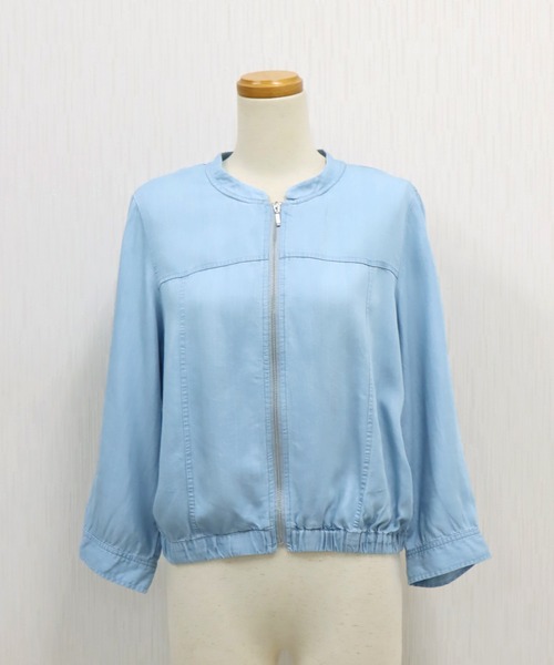 libelle more（リベル モア）の「《ウォッシャブル》リヨセルデニムハイネックブルゾン（デニムジャケット・レディース・ブルー/インディゴブルー/サックスブルー・L/M）」の5枚目の写真