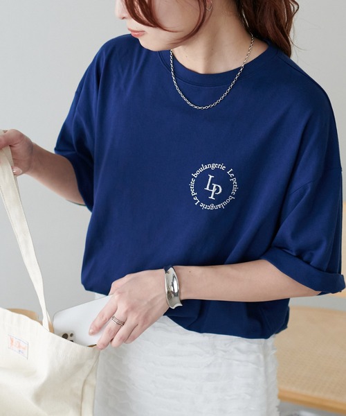【Paragraph】★25SS・兼用★ウォッシュドサークルロゴTシャツ サガラ刺繍Tシャツ(M ホワイト): トップス｜Right-on公式