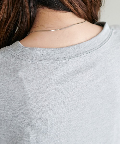 DISCOAT（ディスコート）の「【WEB限定】刺繍サークルロゴTシャツ（Tシャツ/カットソー・レディース・グレー/ホワイト/ホワイト系その他/ネイビー/オフホワイト/チャコールグレー/クリア・FREE）」の21枚目の写真