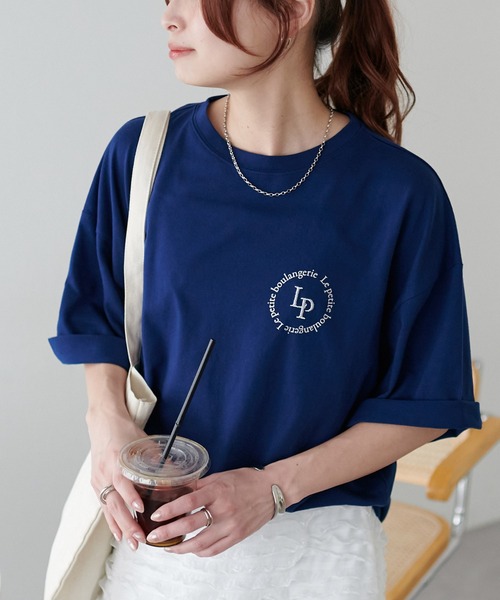 tシャツ 「オンライ/ZOZO限定」サークル刺繍Ｔシャツ レディース &. NOSTALGIA tシャツ 「ZOZO限定」ハート刺繍ショルダー