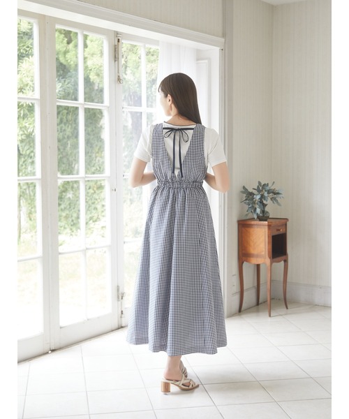 Areeam（アリーム）の「チェックジャンスカ（ジャンパースカート・レディース・ブラウン/ネイビー・FREE）」の14枚目の写真