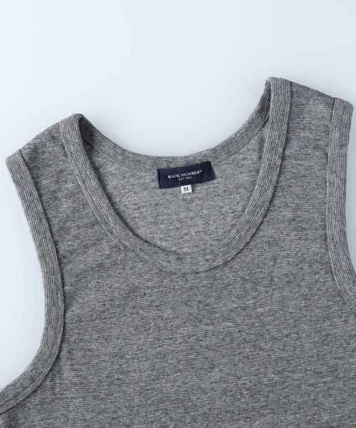 BACK NUMBER（バックナンバー）の「【BACK NUMBER】フライスタンクトップ（タンクトップ・メンズ・ブラック/グレー/ホワイト・M/L/S/XL）」の6枚目の写真