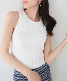 鹿の子編みﾉｰｽﾘｰﾌﾞﾆｯﾄﾄｯﾌﾟｽ