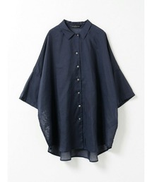 mizuiro ind ハーフスリーブワイドシャツチュニック