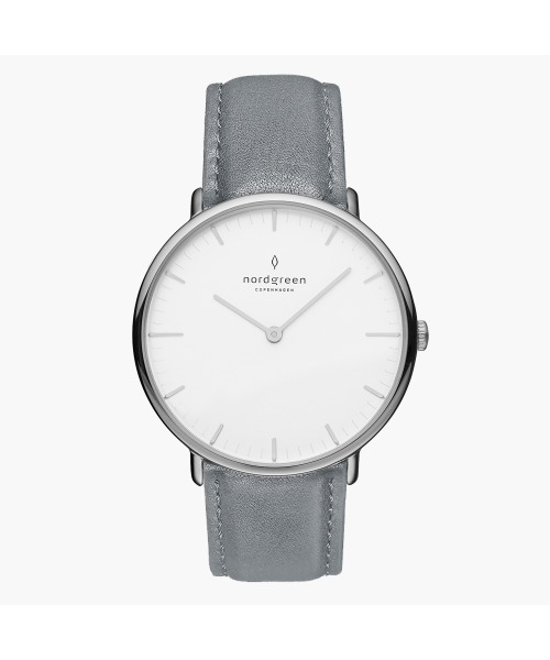 nordgreen(ノードグリーン)の「《nordgreen/ノードグリーン》Native 40mm イタリアンレザー WEB限定(アナログ腕時計・メンズ・ホワイト×グレー・FREE)」の1枚目の写真