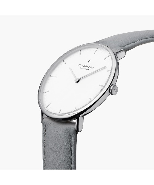 nordgreen(ノードグリーン)の「《nordgreen/ノードグリーン》Native 40mm イタリアンレザー WEB限定(アナログ腕時計・メンズ・ホワイト×グレー・FREE)」の2枚目の写真