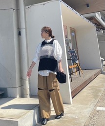 AGAWD ボーダーモヘヤライクベスト