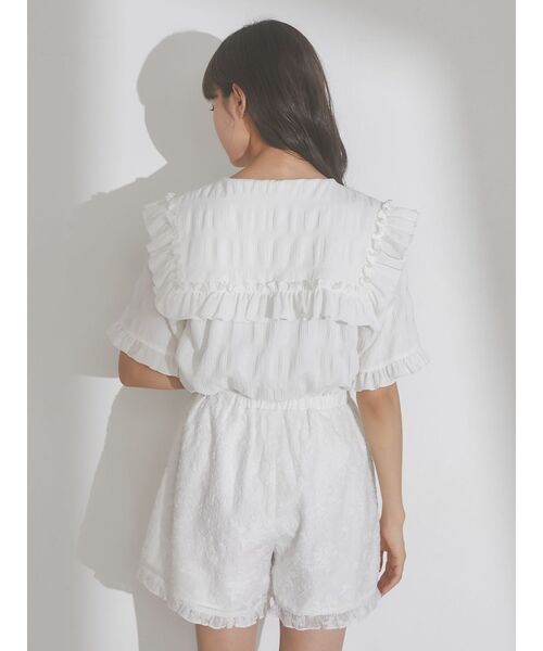 merry jenny(メリージェニー)の「ビッグフリルカラーブラウス(シャツ/ブラウス・レディース・オフホワイト/ブルー・FREE)」の21枚目の写真