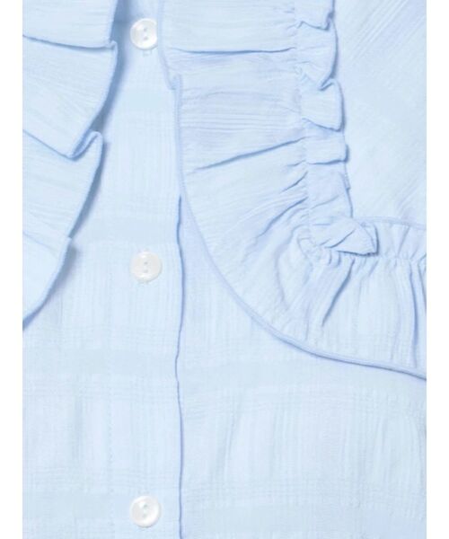 merry jenny(メリージェニー)の「ビッグフリルカラーブラウス(シャツ/ブラウス・レディース・オフホワイト/ブルー・FREE)」の6枚目の写真