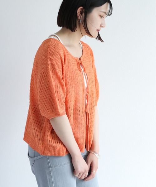 cepo(セポ)の「ミックスカラー サマーボレロカーディガン(カーディガン/ボレロ・レディース・ブラック/グレー/オレンジ/グリーン・M)」の14枚目の写真