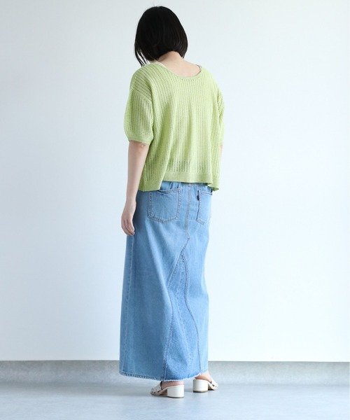 cepo(セポ)の「ミックスカラー サマーボレロカーディガン(カーディガン/ボレロ・レディース・ブラック/グレー/オレンジ/グリーン・M)」の8枚目の写真