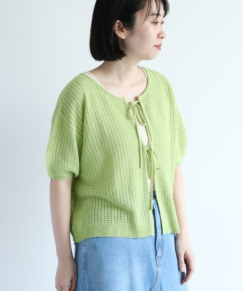 cepo(セポ)の「ミックスカラー サマーボレロカーディガン(カーディガン/ボレロ・レディース・ブラック/グレー/オレンジ/グリーン・M)」の13枚目の写真