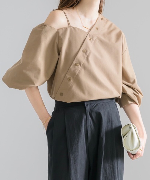 nunuform アシンメトリージップシャツ　125 nunuform アシンメトリージップシャツ 125 nunuform アシンメトリー